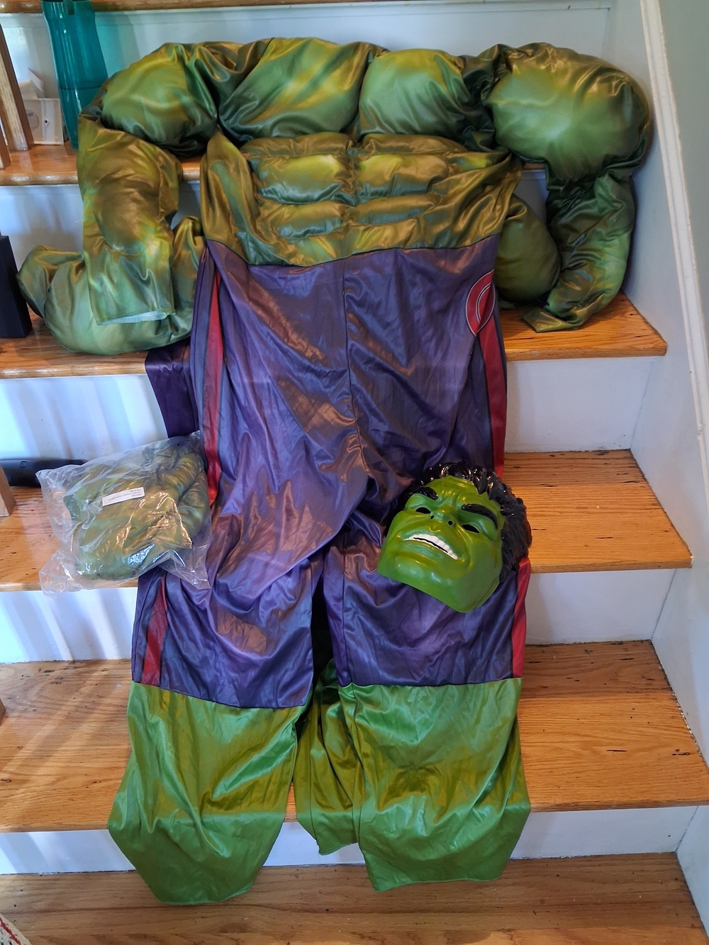 Green Hulk Kids Costume with Mask - Unbranded